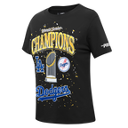 MLB LOS ANGELES DODGERS MLB WORLD SERIES 2025 WOMEN'S SJ SLIM FIT TOP (BLACK)