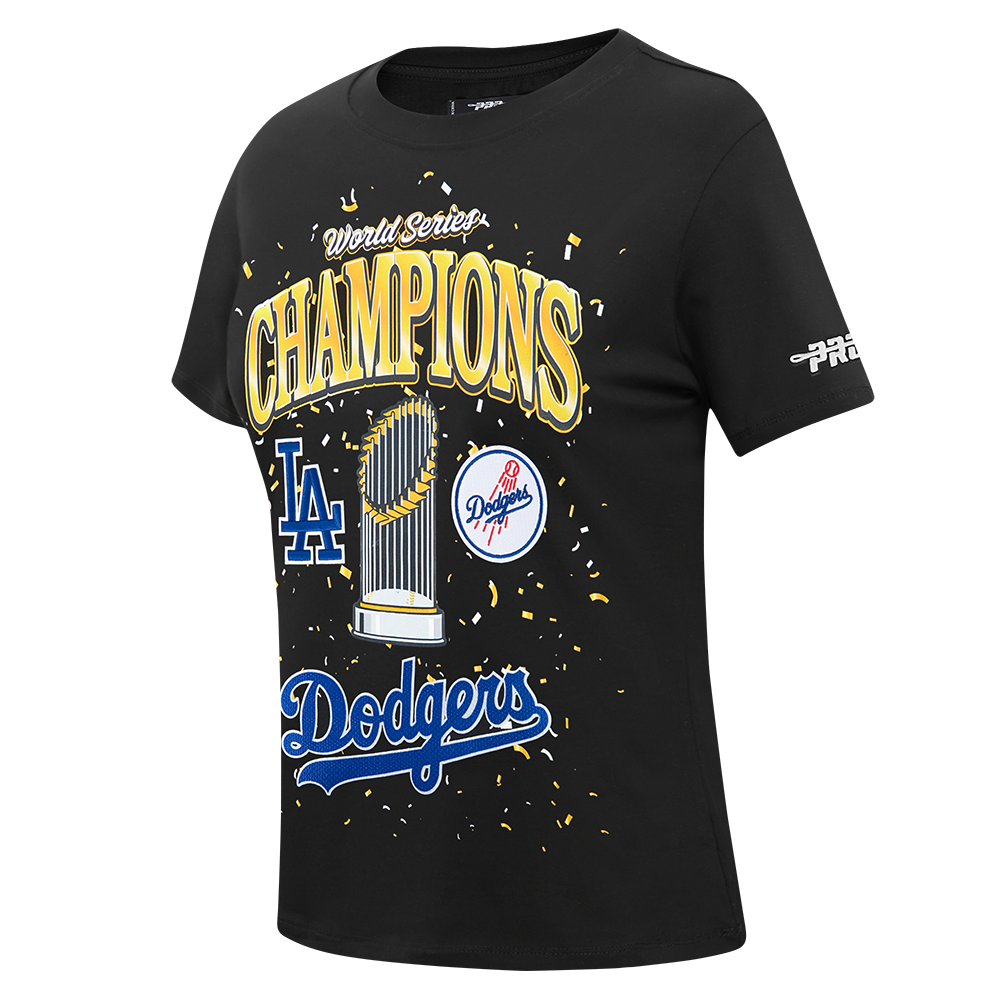 MLB LOS ANGELES DODGERS MLB WORLD SERIES 2025 WOMEN'S SJ SLIM FIT TOP (BLACK)