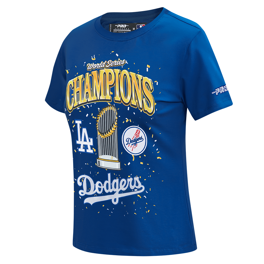 MLB LOS ANGELES DODGERS MLB WORLD SERIES 2025 HAUT EN JERSEY SIMPLE À COUPE AJUSTÉE POUR FEMME (BLEU DODGER)