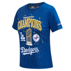MLB LOS ANGELES DODGERS MLB WORLD SERIES 2025 HAUT EN JERSEY SIMPLE À COUPE AJUSTÉE POUR FEMME (BLEU DODGER)