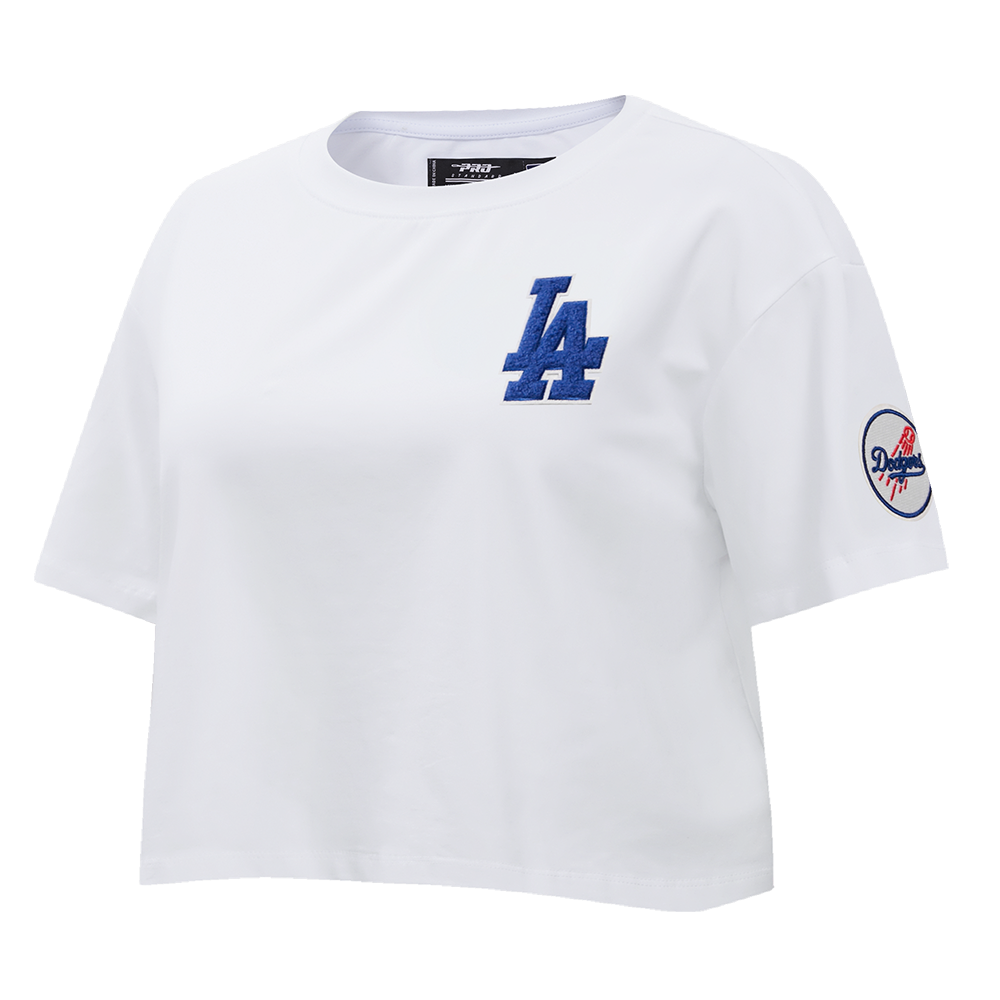 MLB LOS ANGELES DODGERS CLASSIC WOMEN'S BOXY TOP (WHITE)