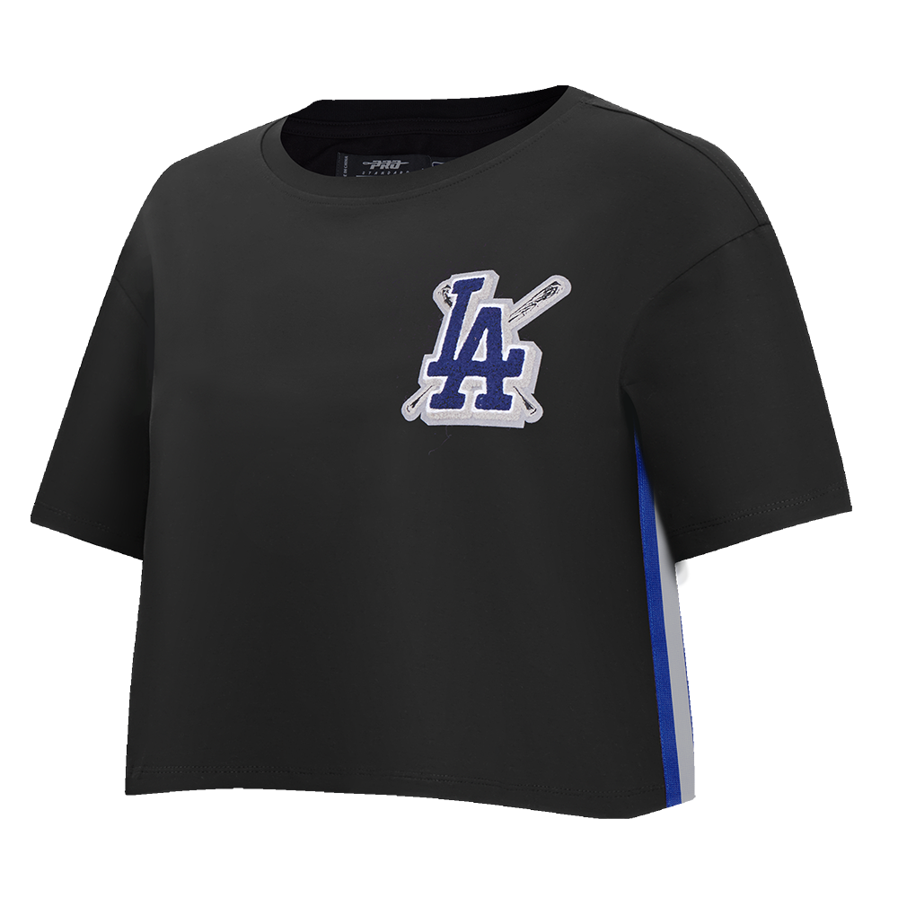 MLB LOS ANGELES DODGERS MASHUP WOMEN'S BOXY TOP (BLACK)