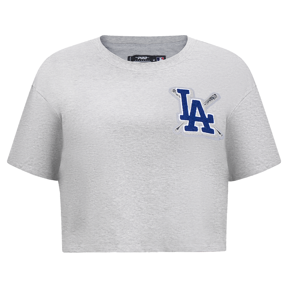 MLB LOS ANGELES DODGERS HAUT MASHUP À COUPE CARRÉE POUR FEMME (GRIS CHINÉ)