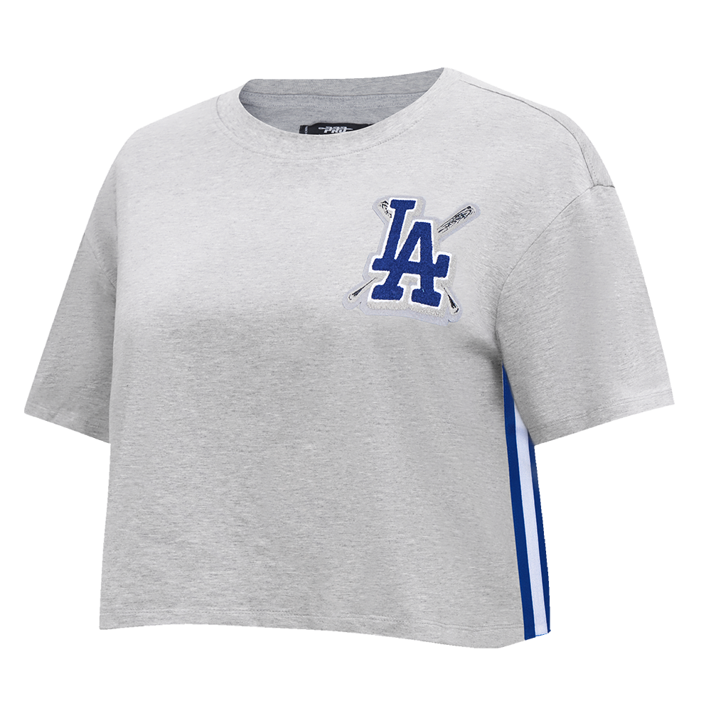 MLB LOS ANGELES DODGERS MASHUP WOMEN'S BOXY TOP (HEATHER GREY)