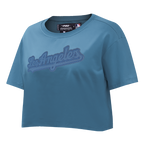 MLB LOS ANGELES DODGERS NEUTRAL SINGLE JERSEY BOXY TEE (STEEL BLUE)
