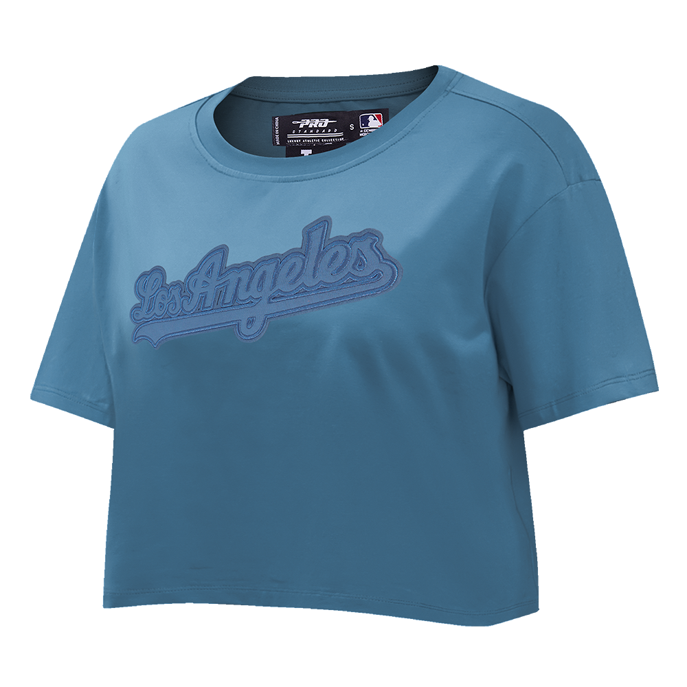 MLB LOS ANGELES DODGERS NEUTRAL SINGLE JERSEY BOXY TEE (STEEL BLUE)