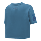 MLB LOS ANGELES DODGERS NEUTRAL SINGLE JERSEY BOXY TEE (STEEL BLUE)