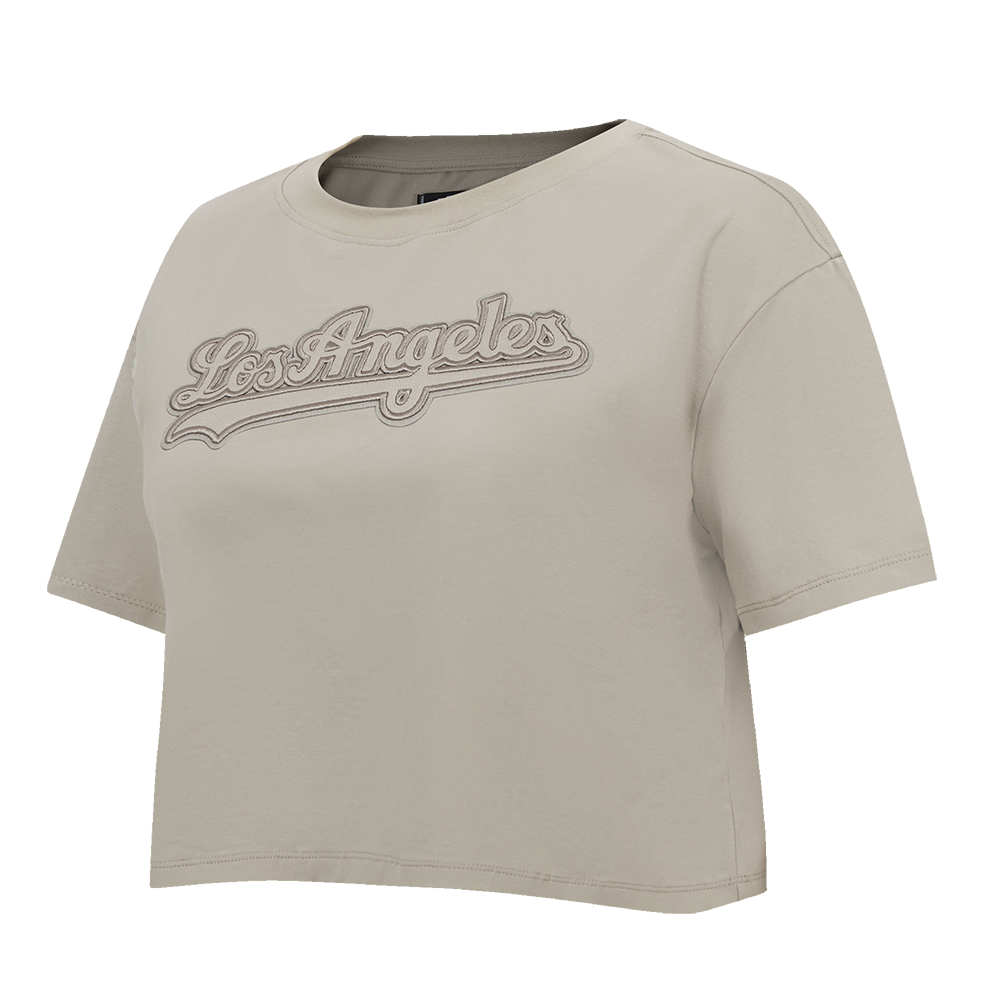 MLB LOS ANGELES DODGERS NEUTRAL WOMEN'S BOXY TOP (TAUPE)