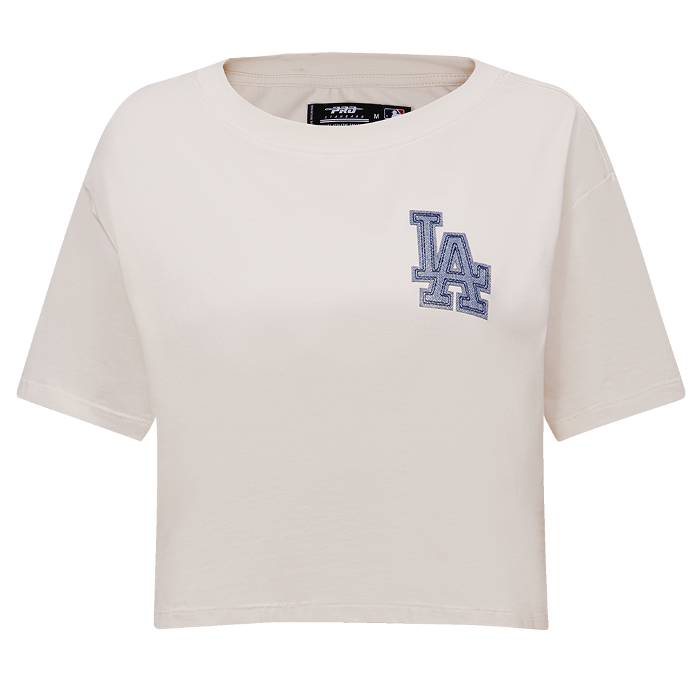 MLB LOS ANGELES DODGERS VARSITY BLUES WOMEN'S BOXY TOP (LINEN)