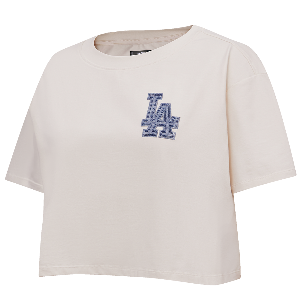 MLB LOS ANGELES DODGERS VARSITY BLUES WOMEN'S BOXY TOP (LINEN)