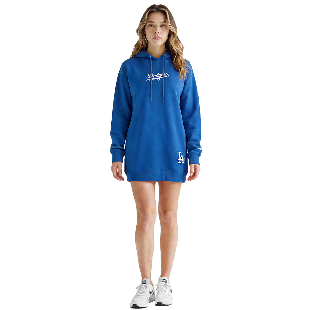 MLB LOS ANGELES DODGERS WINGSPAN ROBE À CAPUCHON EN MOLLETON POUR FEMME (BLEU DODGER)