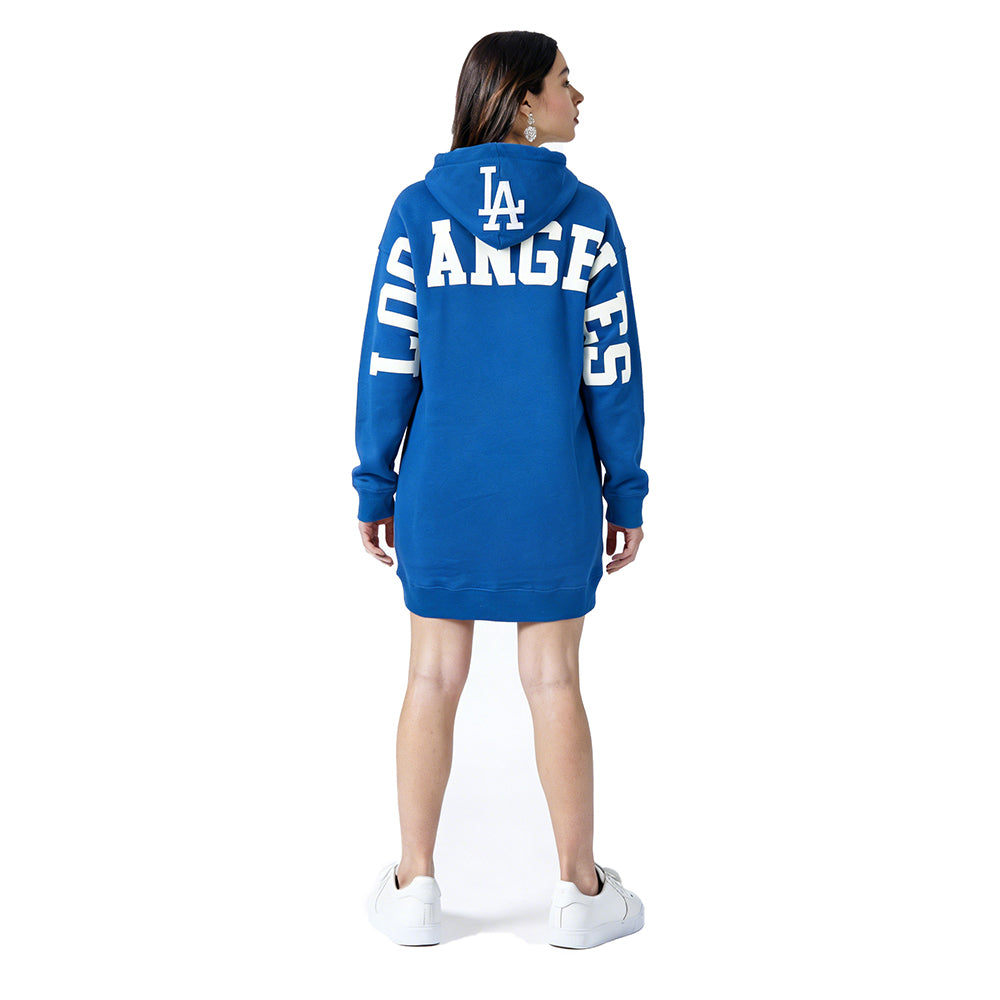 MLB LOS ANGELES DODGERS WINGSPAN ROBE À CAPUCHON EN MOLLETON POUR FEMME (BLEU DODGER)