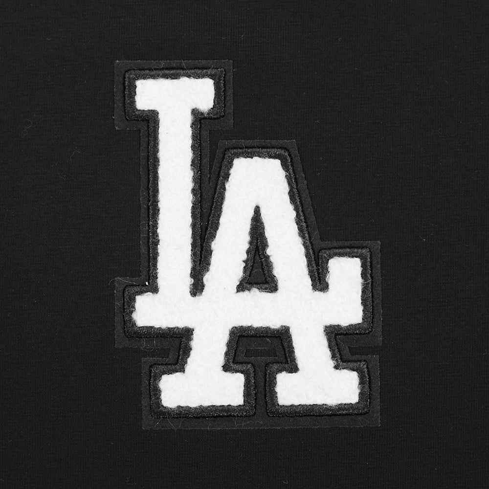 MLB LOS ANGELES DODGERS CLASSIC CHENILLE WOMEN'S BODYCON DRESS (BLACK)