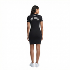 MLB LOS ANGELES DODGERS CLASSIC CHENILLE WOMEN'S BODYCON DRESS (BLACK)