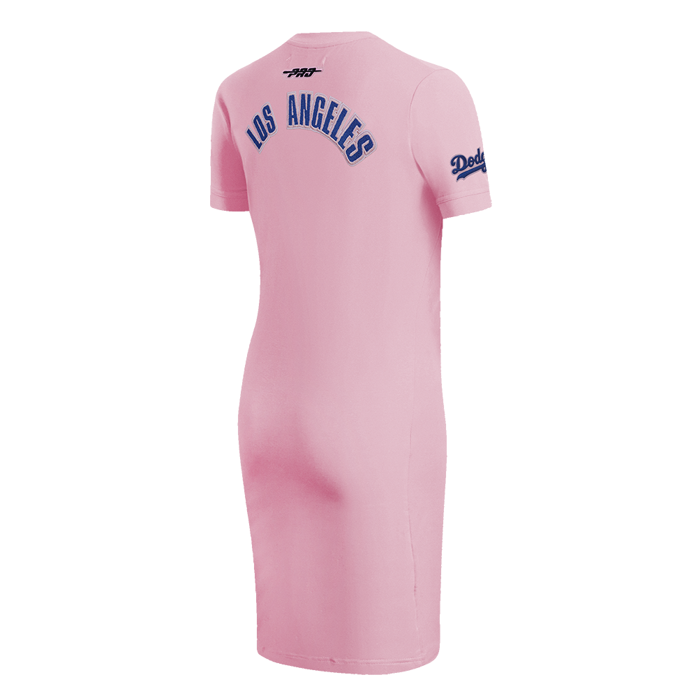MLB LOS ANGELES DODGERS CLASSIC CHENILLE WOMEN'S BODYCON DRESS (PINK)