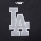 MLB LOS ANGELES DODGERS REVERSE FRENCH TERRY WOMEN'S FLEECE CREWNECK (BLACK)