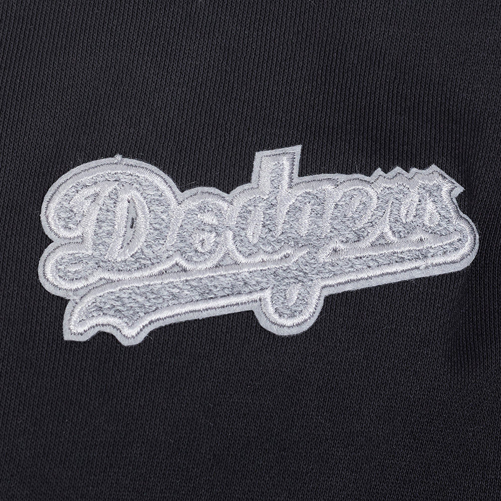 MLB LOS ANGELES DODGERS REVERSE FRENCH TERRY WOMEN'S FLEECE CREWNECK (BLACK)