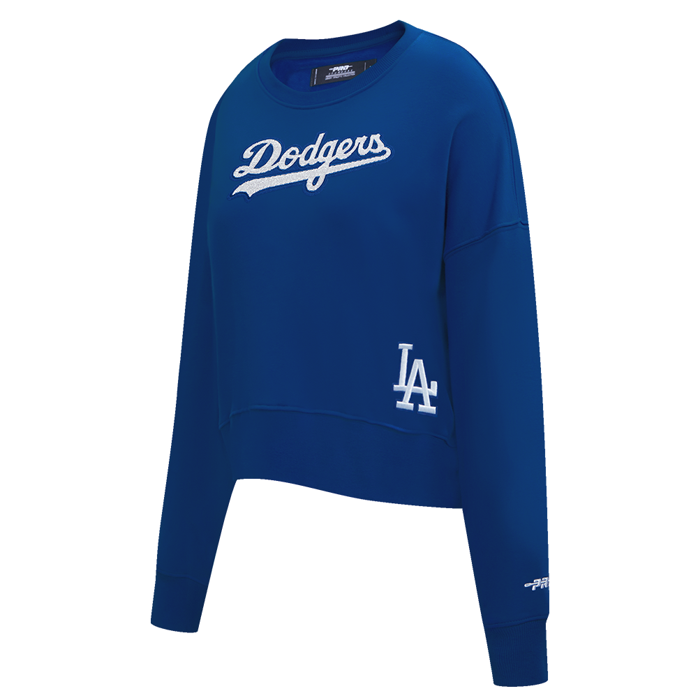 MLB LOS ANGELES DODGERS GAME DAY CLASSICS WOMEN'S DOUBLE KNIT CREWNECK (DODGER BLUE)