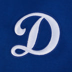 MLB LOS ANGELES DODGERS GAME DAY CLASSICS WOMEN'S DOUBLE KNIT CROPPED PULLOVER HOODIE (DODGER BLUE)
