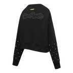 MLB LOS ANGELES DODGERS RENEGADE WOMEN'S FLC CREWNECK (BLACK)