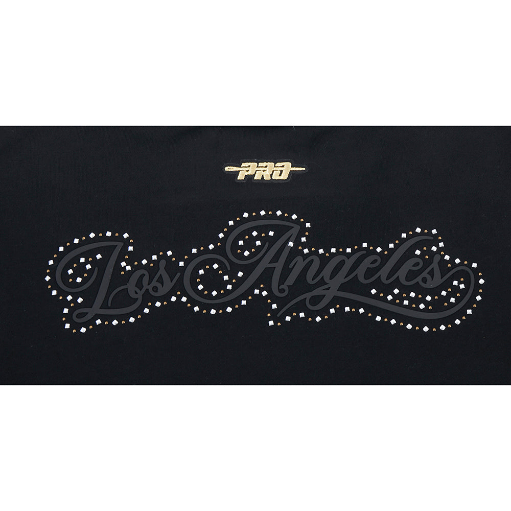 MLB LOS ANGELES DODGERS RENEGADE WOMEN'S FLC CREWNECK (BLACK)