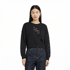 MLB LOS ANGELES DODGERS RENEGADE WOMEN'S FLC CREWNECK (BLACK)