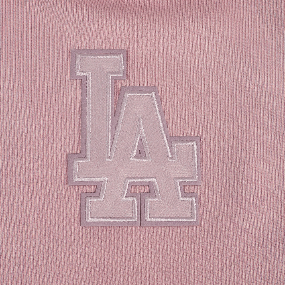MLB LOS ANGELES DODGERS WASHED CLASSIC WOMEN'S ENZYME WASH FT CROPPED (WASHED MAUVE)
