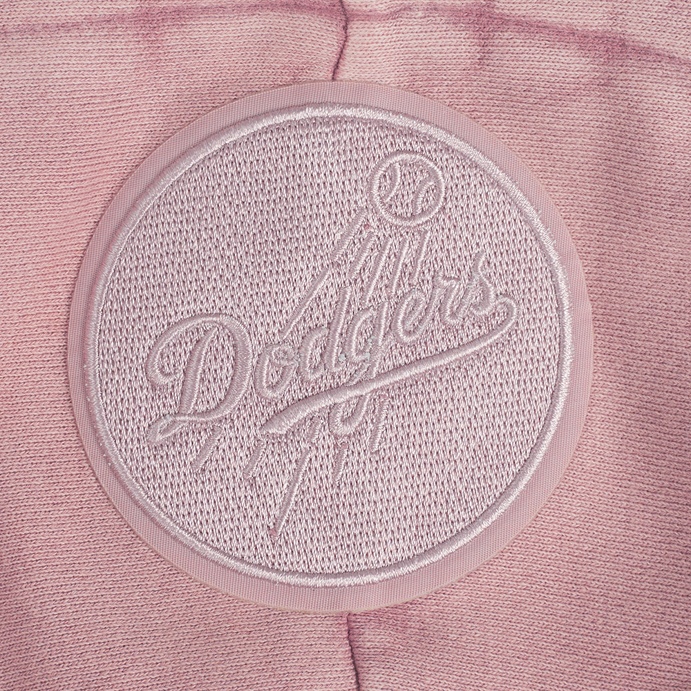 MLB LOS ANGELES DODGERS WASHED CLASSIC WOMEN'S ENZYME WASH FT CROPPED (WASHED MAUVE)