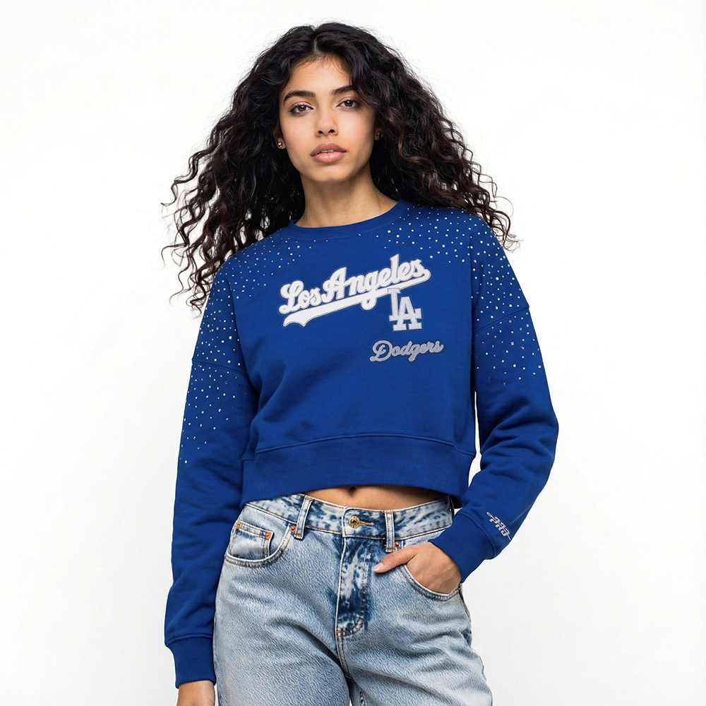 MLB LOS ANGELES DODGERS LEGACY WOMEN'S FLC CREWNECK (DODGER BLUE)