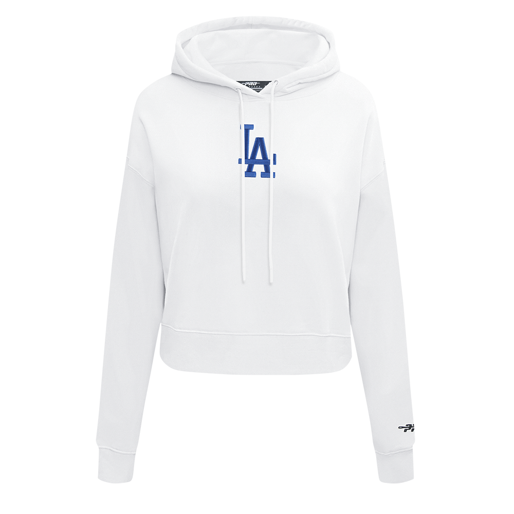 MLB LOS ANGELES DODGERS WINGSPAN CHANDAIL À CAPUCHON COURT EN MOLLETON POUR FEMME (BLANC)