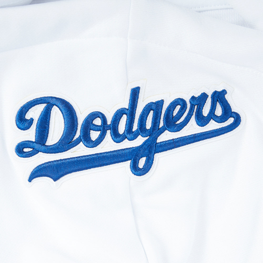 MLB LOS ANGELES DODGERS WINGSPAN CHANDAIL À CAPUCHON COURT EN MOLLETON POUR FEMME (BLANC)