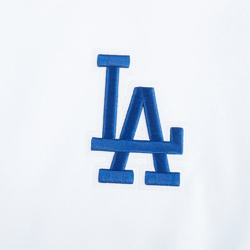 MLB LOS ANGELES DODGERS WINGSPAN CHANDAIL À CAPUCHON COURT EN MOLLETON POUR FEMME (BLANC)