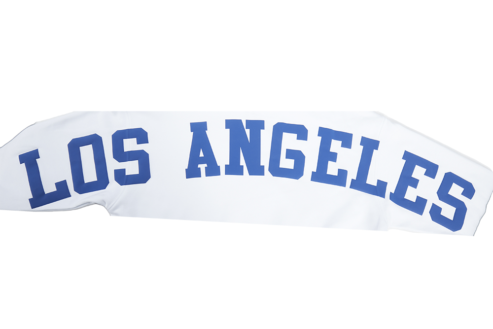MLB LOS ANGELES DODGERS WINGSPAN CHANDAIL À CAPUCHON COURT EN MOLLETON POUR FEMME (BLANC)