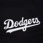 MLB LOS ANGELES DODGERS CLASSIC CHENILLE CHANDAIL À CAPUCHON COURT EN MOLLETON POUR FEMME (NOIR)