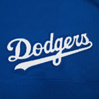 MLB LOS ANGELES DODGERS CLASSIC CHENILLE CHANDAIL À CAPUCHON COURT EN MOLLETON POUR FEMME (BLEU DODGER)
