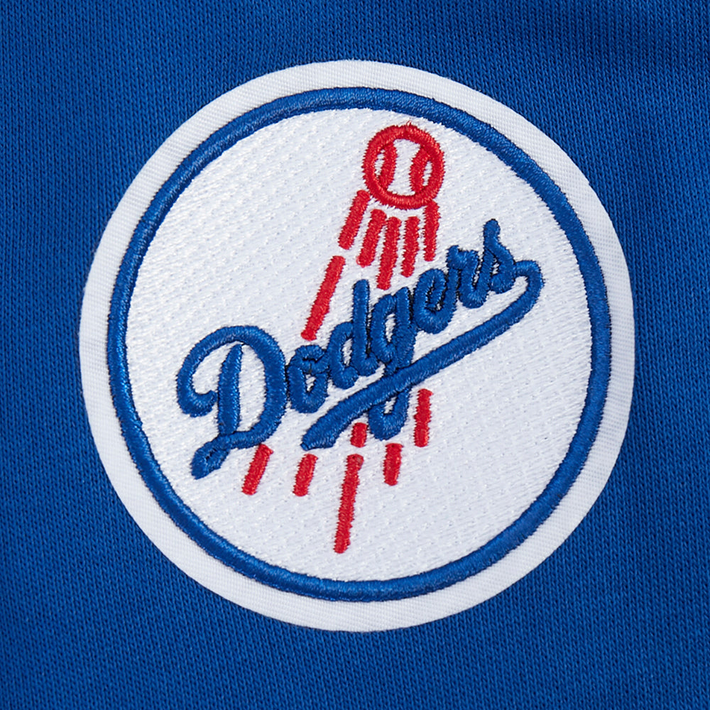 MLB LOS ANGELES DODGERS CLASSIC CHENILLE CHANDAIL À CAPUCHON COURT EN MOLLETON POUR FEMME (BLEU DODGER)