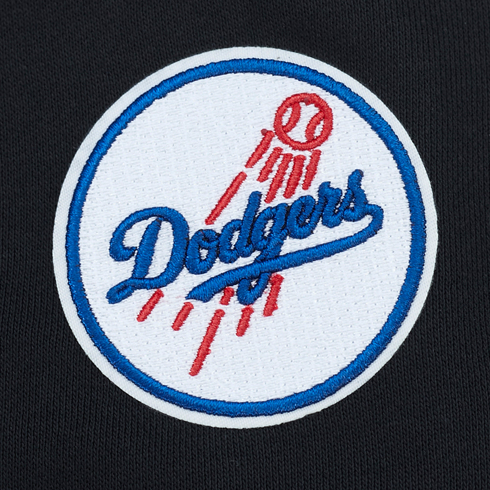 MLB LOS ANGELES DODGERS CLASSIC CHENILLE WOMEN'S FLC CREWNECK (BLACK)