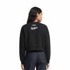 MLB LOS ANGELES DODGERS CLASSIC CHENILLE WOMEN'S FLC CREWNECK (BLACK)