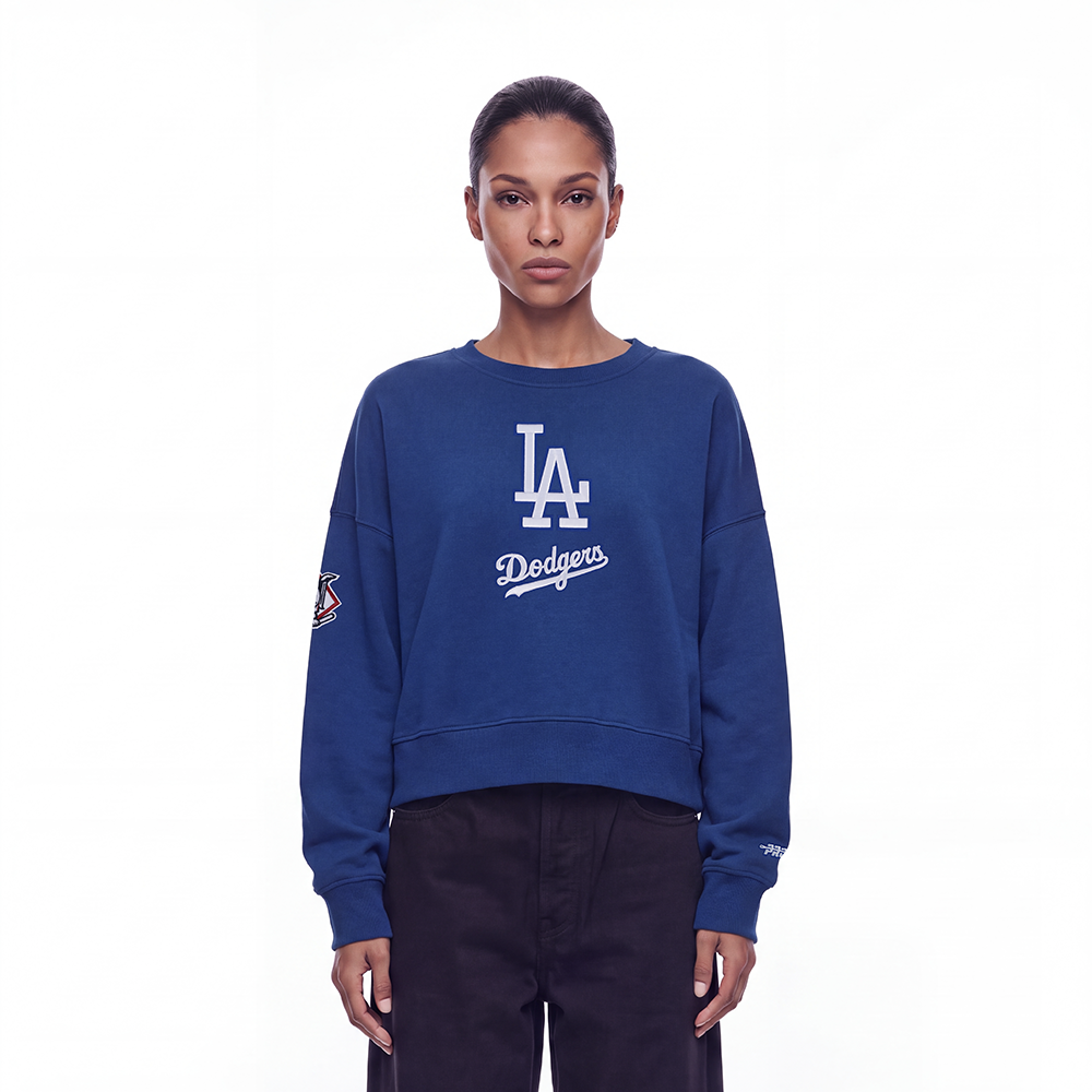 MLB LOS ANGELES DODGERS PLAYBACK WOMEN'S CREWNECK (DODGER BLUE)