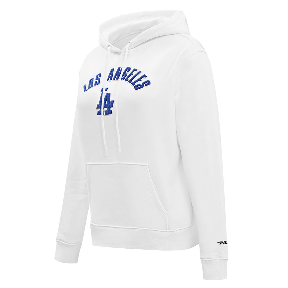 MLB LOS ANGELES DODGERS CLASSIC WOMEN'S PULLOVER HOODIE (WHITE)