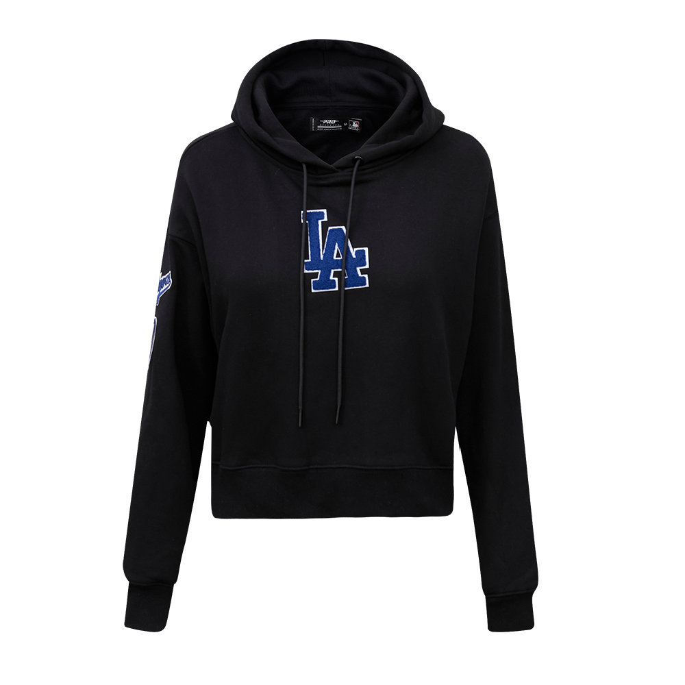 MLB LOS ANGELES DODGERS CLASSIC CHANDAIL À CAPUCHON COURT POUR FEMME (NOIR)