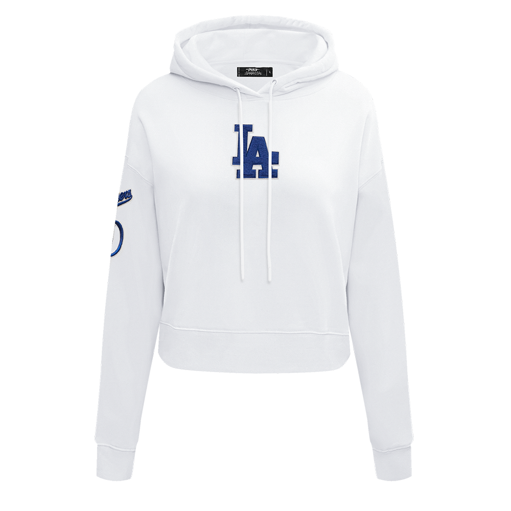 MLB LOS ANGELES DODGERS CLASSIC CHANDAIL À CAPUCHON COURT POUR FEMME (BLANC)