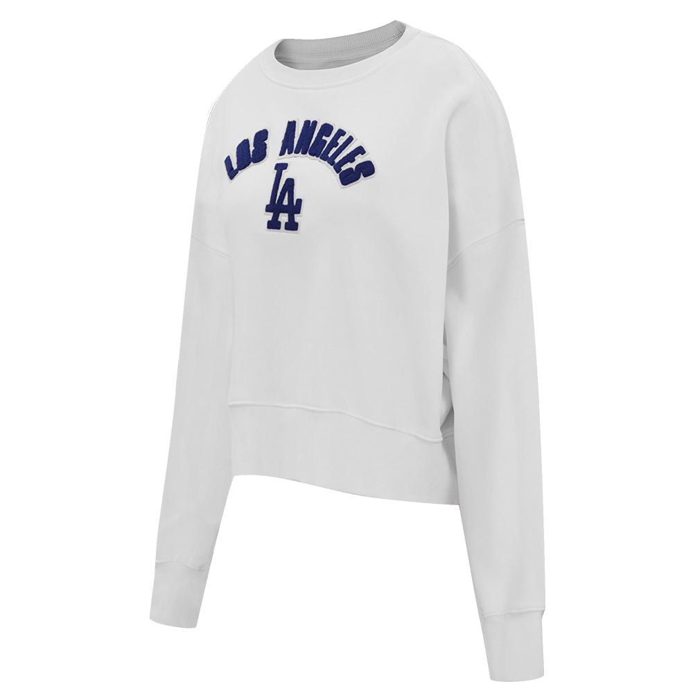 MLB LOS ANGELES DODGERS CLASSIC WOMEN'S CREWNECK (WHITE)