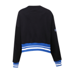 MLB LOS ANGELES DODGERS MASHUP WOMEN'S RIB CREWNECK (BLACK/DODGER BLUE)