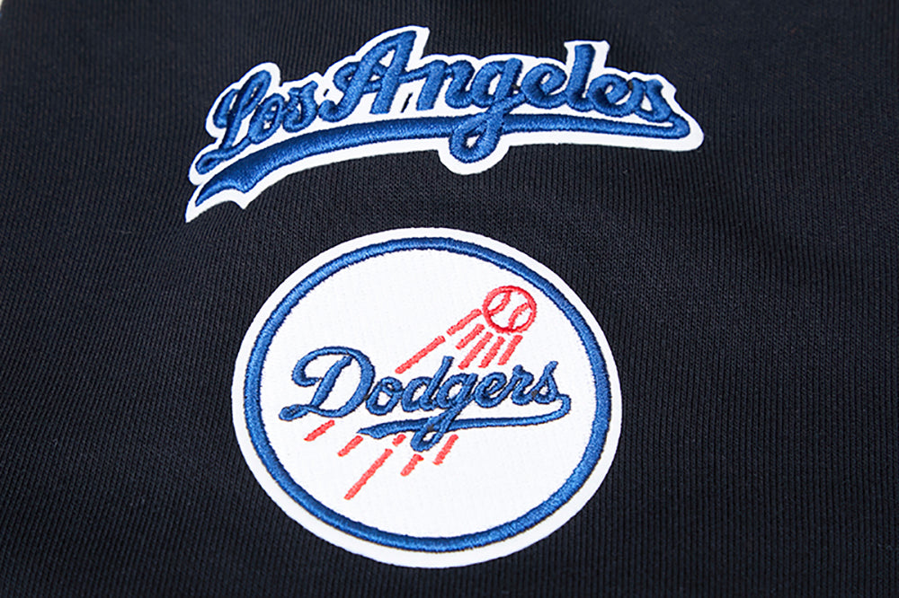 MLB LOS ANGELES DODGERS MASHUP WOMEN'S RIB CREWNECK (BLACK/DODGER BLUE)