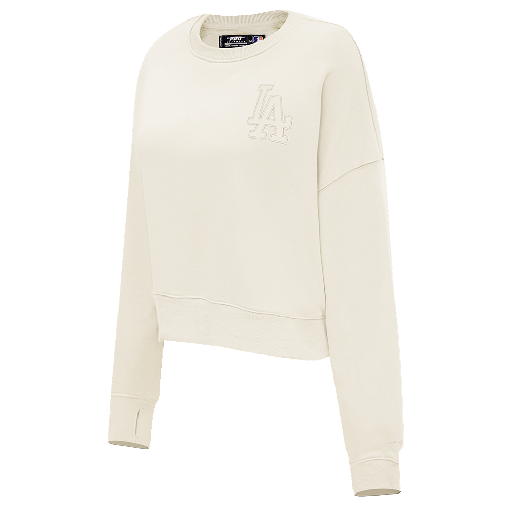 MLB LOS ANGELES DODGERS NEUTRAL WOMEN'S CREWNECK (EGGSHELL)