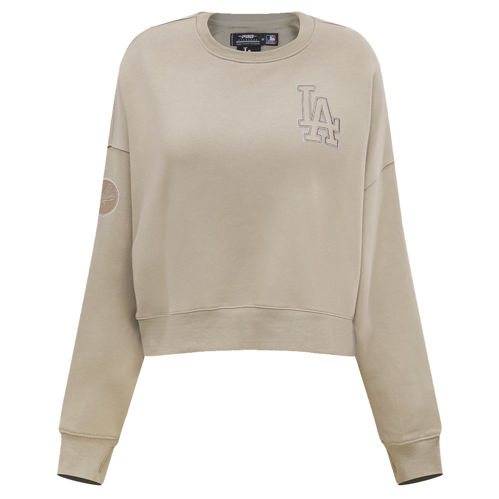 MLB LOS ANGELES DODGERS NEUTRAL WOMEN'S CREWNECK (TAUPE)