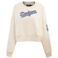 MLB LOS ANGELES DODGERS VARSITY BLUES WOMEN'S CREWNECK (LINEN)