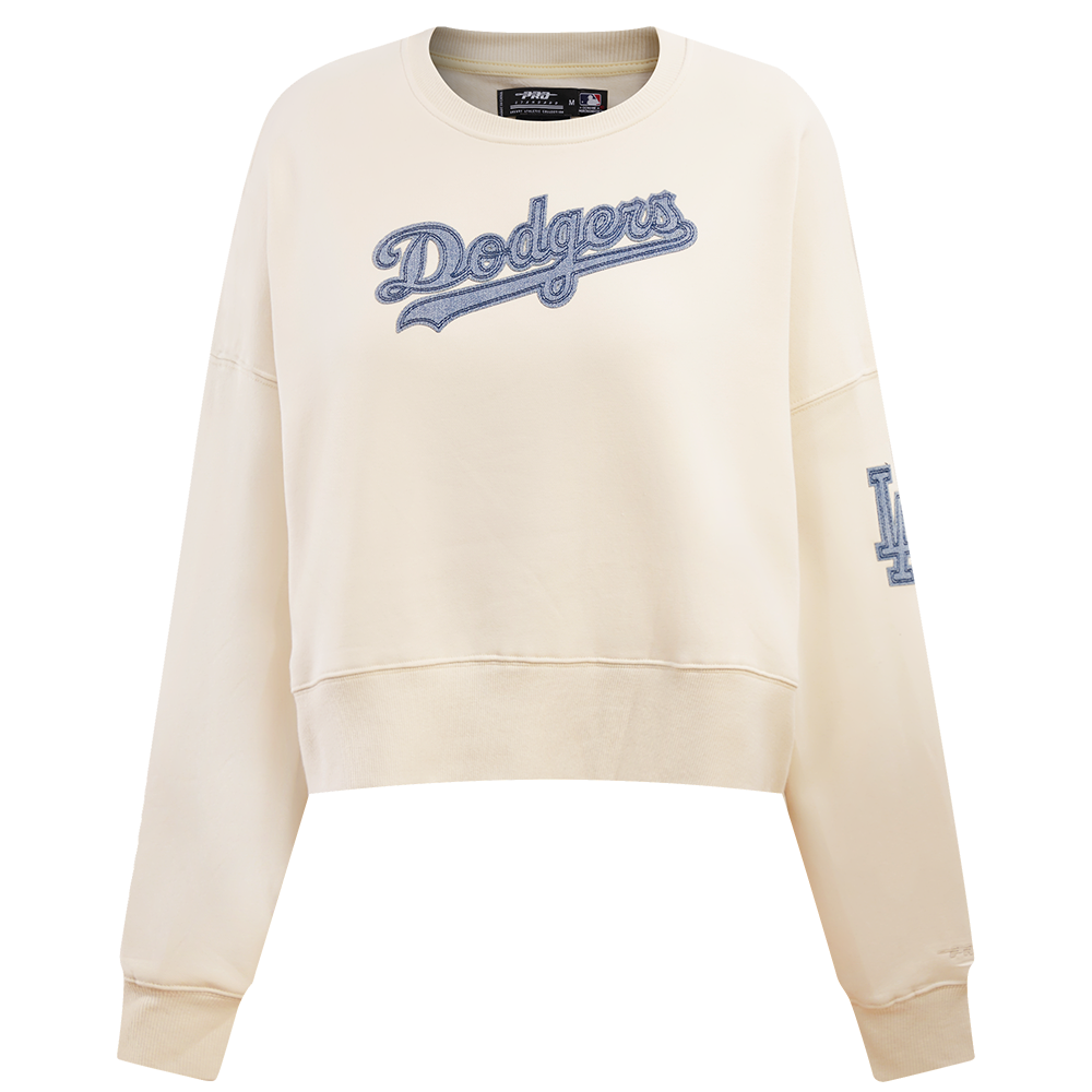 MLB LOS ANGELES DODGERS VARSITY BLUES WOMEN'S CREWNECK (LINEN)