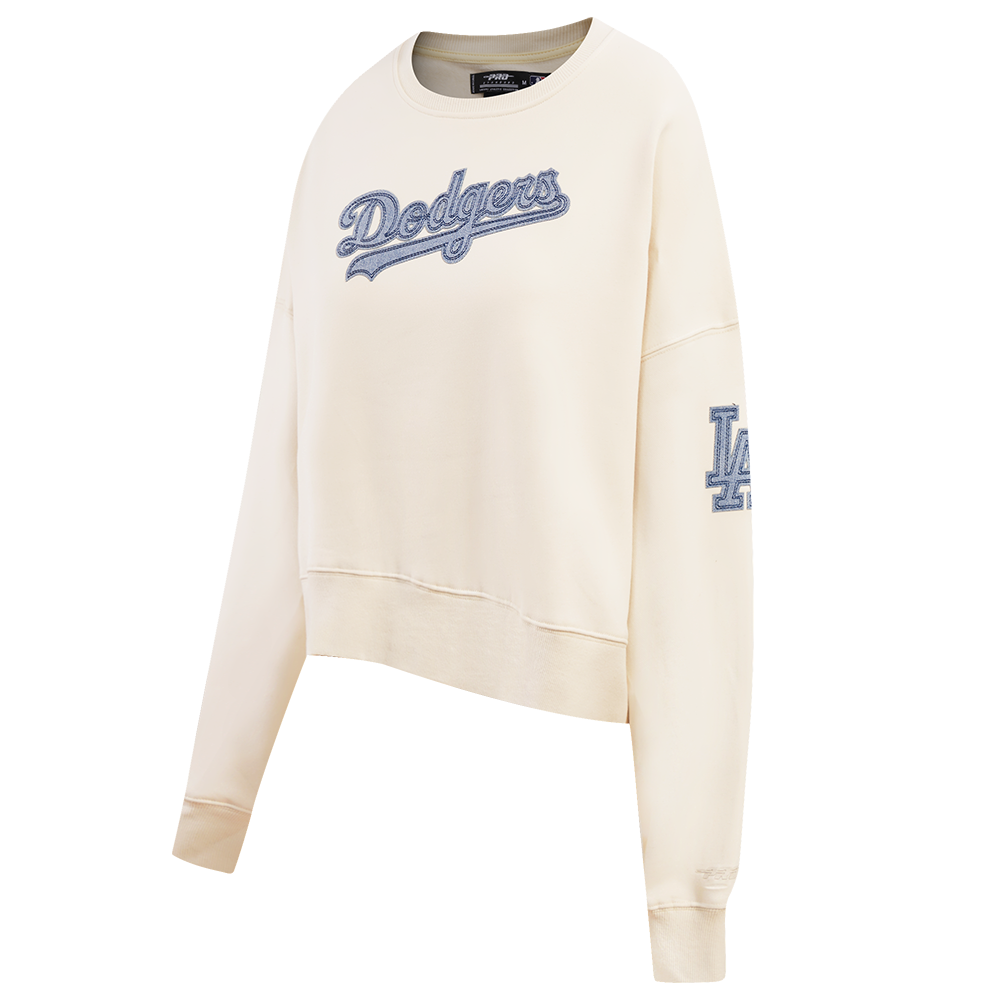 MLB LOS ANGELES DODGERS VARSITY BLUES WOMEN'S CREWNECK (LINEN)